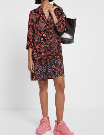 Rochie scurta Desigual, mix culori