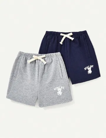 Pantaloni scurti CozyCub, gri/albastru Albastru