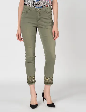 Blugi Desigual, verde Verde