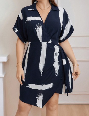 Rochie scurta SHEIN CURVE, bleumarin