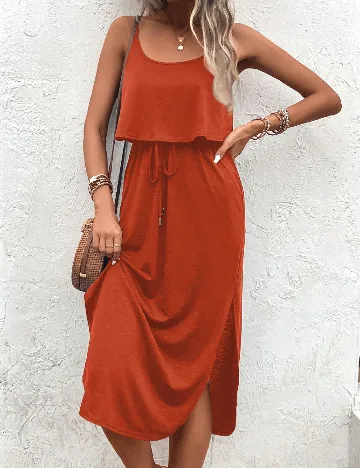 Rochie medie Emery Rose, portocaliu Portocaliu