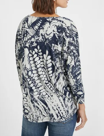 Bluza Desigual, albastru/alb