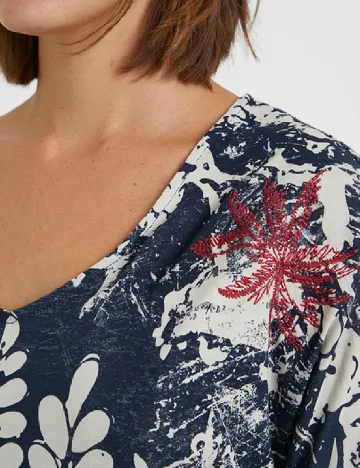 Bluza Desigual, albastru/alb