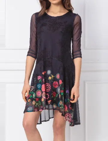 Rochie scurta Desigual, bleumarin Albastru