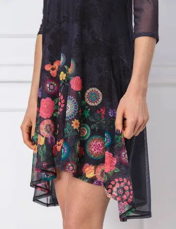 Rochie scurta Desigual, bleumarin Albastru