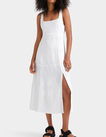 Rochie medie Desigual, alb
