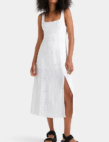 Rochie medie Desigual, alb Alb
