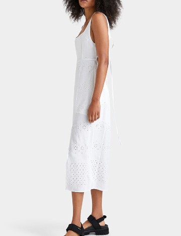 Rochie medie Desigual, alb
