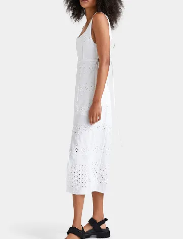 Rochie medie Desigual, alb Alb