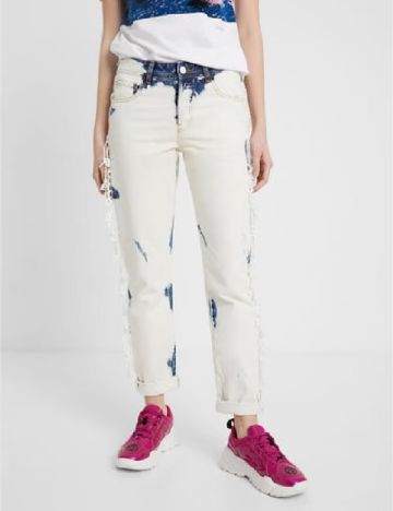 Blugi Desigual, ecru