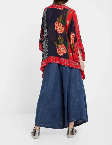 Poncho Desigual, mix culori