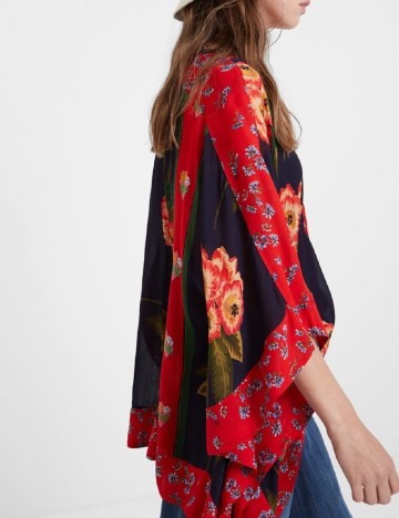 Poncho Desigual, mix culori