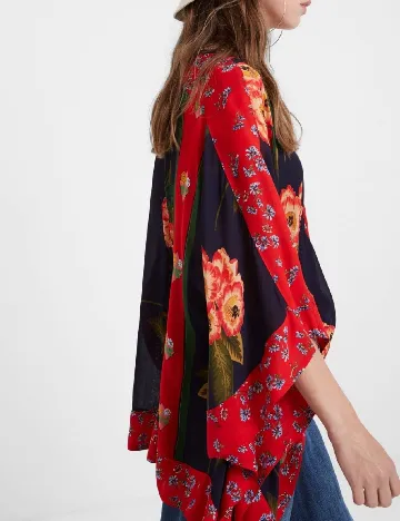 Poncho Desigual, mix culori