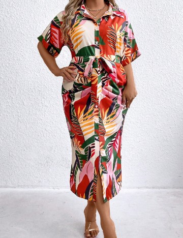 Rochie lunga SHEIN CURVE, mix culori