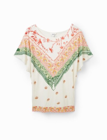 Tricou Desigual, crem