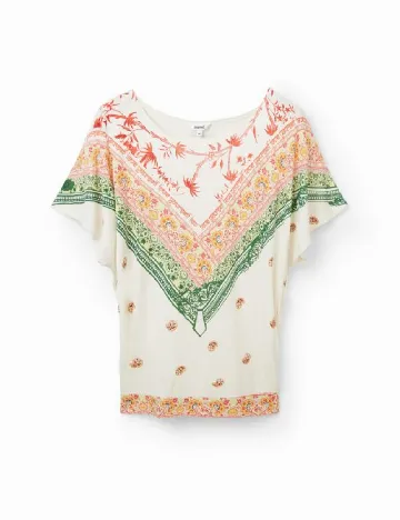 Tricou Desigual, crem