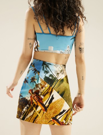 Fusta Desigual, mix culori