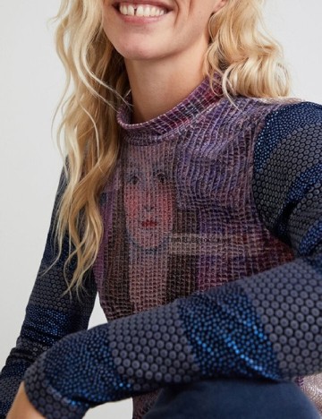 Bluza Desigual, mix culori