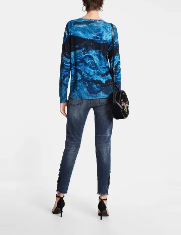Bluza Desigual, albastru Albastru