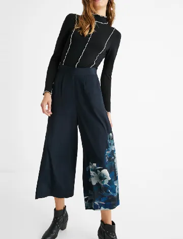 Pantaloni Desigual, albastru Albastru