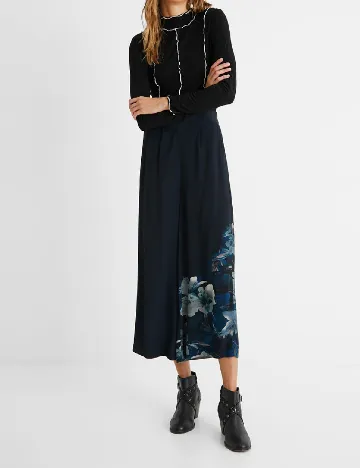 Pantaloni Desigual, albastru Albastru