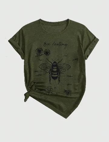 Tricou Romwe, verde/negru Verde