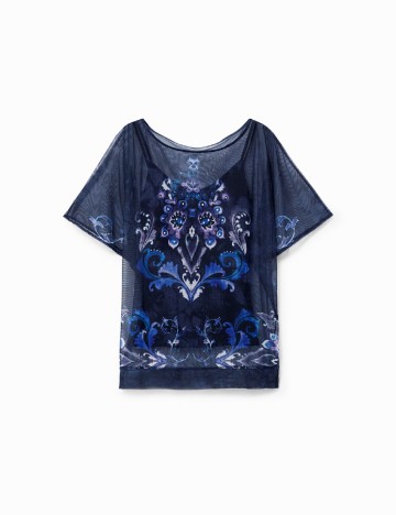 Tricou Desigual, bleumarin
