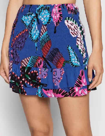 Fusta Desigual, albastru Albastru