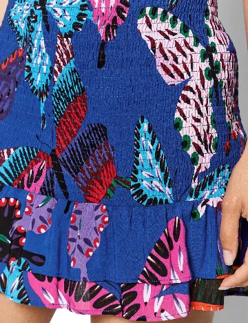 Fusta Desigual, albastru Albastru