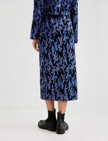Fusta Desigual, negru/albastru Negru