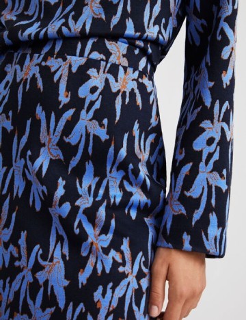 Fusta Desigual, negru/albastru