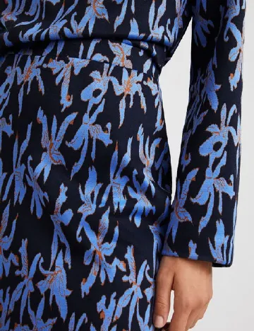Fusta Desigual, negru/albastru Negru