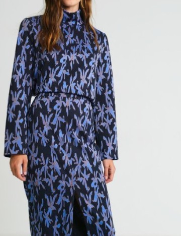 Fusta Desigual, negru/albastru