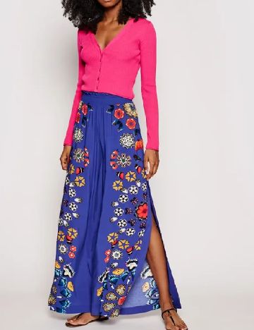 Pantaloni Desigual, albastru
