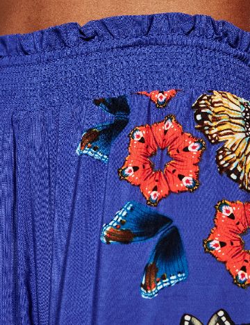 Pantaloni Desigual, albastru