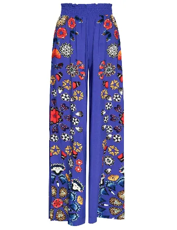 Pantaloni Desigual, albastru Albastru