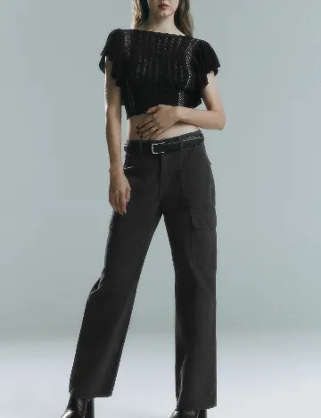 Top Zara, negru Negru