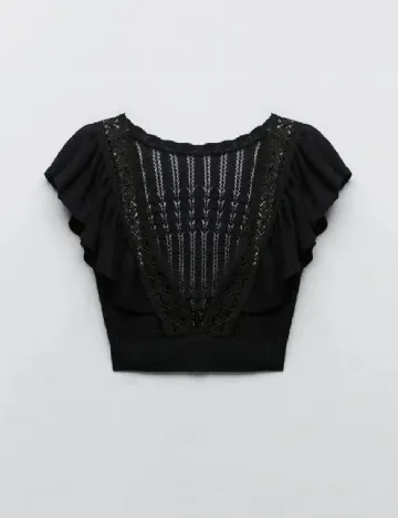 Top Zara, negru Negru