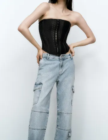 Corset Zara, negru Negru