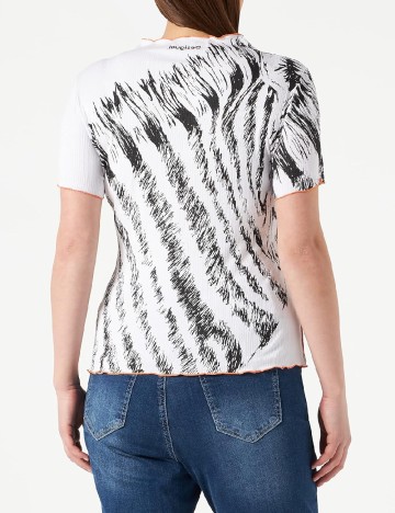 Tricou Desigual, alb/negru