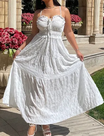 Rochie lunga SHEIN CURVE, alb Alb