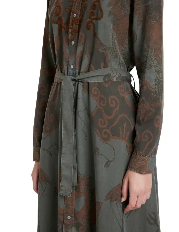 Rochie medie Desigual, verde Verde