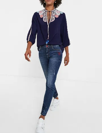 Bluza Desigual, bleumarin Albastru
