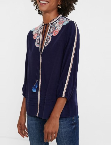 Bluza Desigual, bleumarin