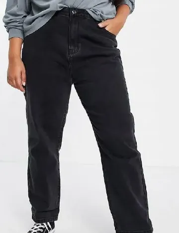 Blugi Don t think twice Curve, negru Negru