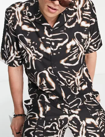 Camasa ASOS, negru Negru