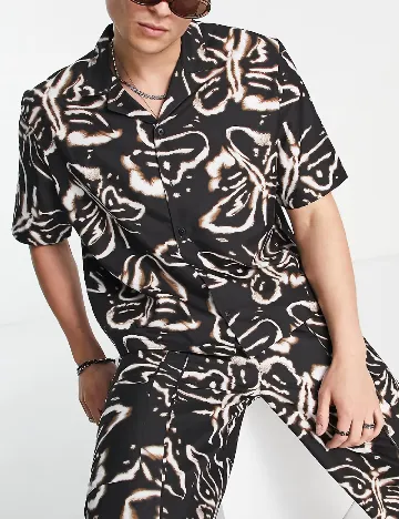 Camasa ASOS, negru Negru