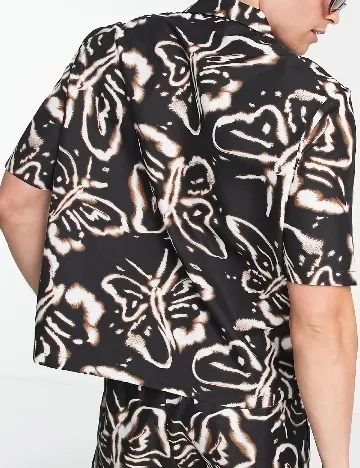Camasa ASOS, negru Negru