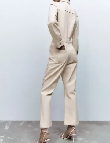 Salopeta Zara, ecru Alb
