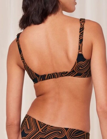 Sutien de baie Triumph, maro/negru